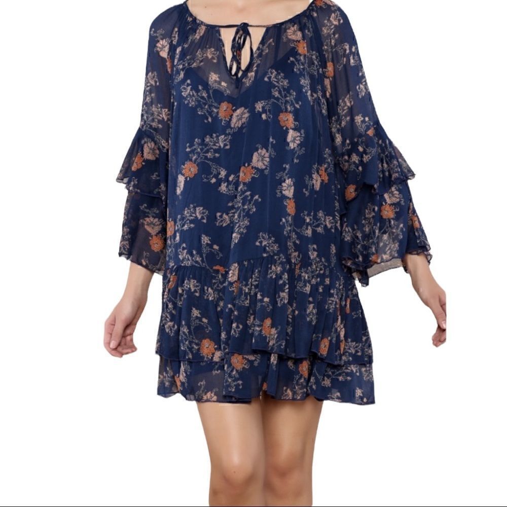 Free People Sunsetter Mini Floral Ruffle Dress - Picture 3 of 8